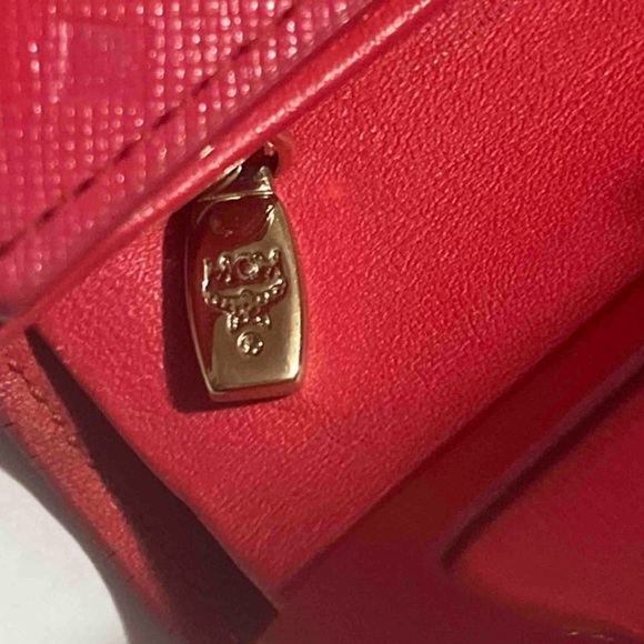 FINAL PRICE MCM Red Leather Tri-Fold Wallet - Picture 8 of 13